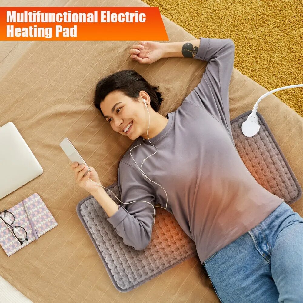 Electric Heating Pad - Massaging Weighted Heating Pad 59x30cm