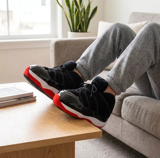 plush sneaker slippers are the ultimate gift for sneakerheads