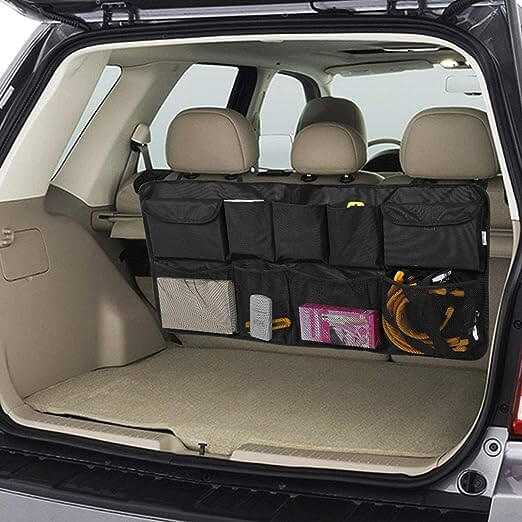 Trunk Organizer 9 Pocket Car Storage Bag Rear Seat Storage Hanging Seat  Back Storage With 3 Adjustment Straps For Suv And Many Vehicles