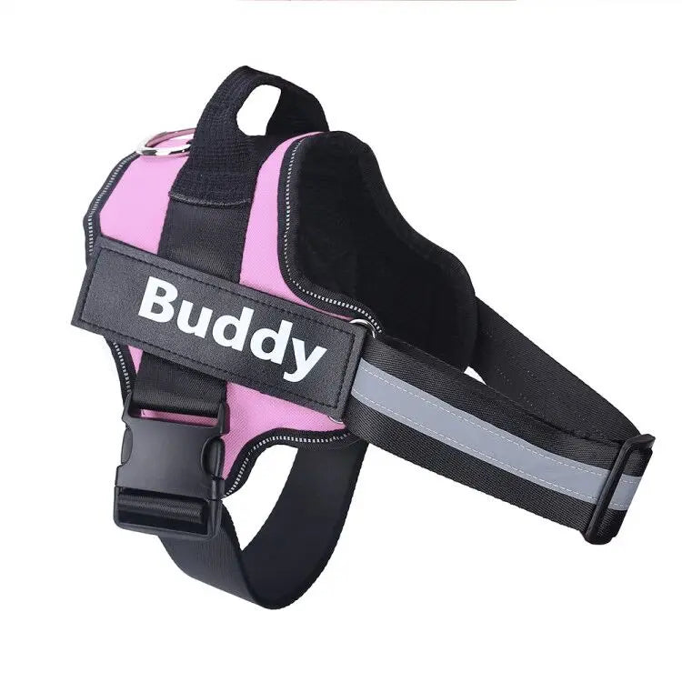Personalized Dog Harness - Custom Name No Pull Harness with Handle and Reflective Strips