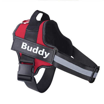 Personalized Dog Harness - Custom Name No Pull Harness with Handle and Reflective Strips
