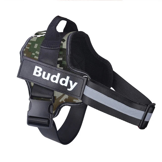 Personalized Dog Harness - Custom Name No Pull Harness with Handle and Reflective Strips
