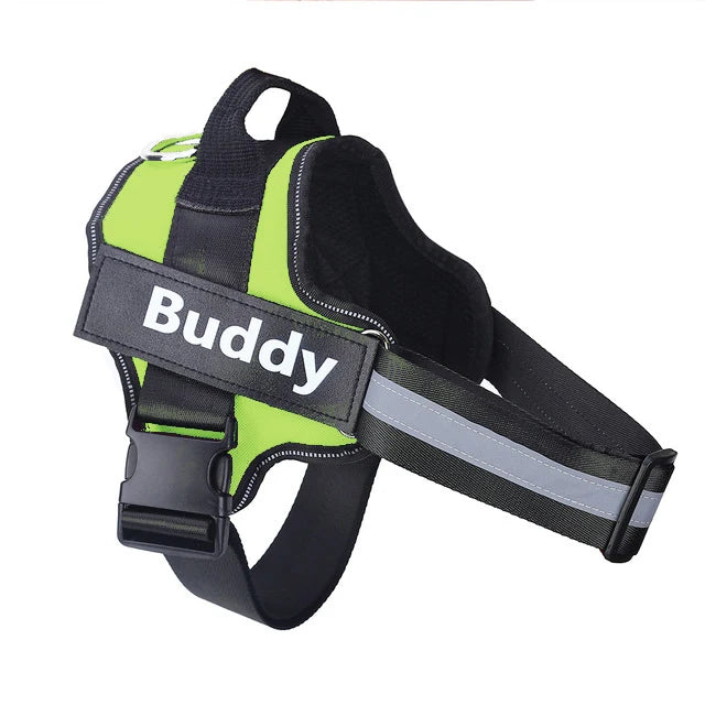 Personalized Dog Harness - Custom Name No Pull Harness with Handle and Reflective Strips