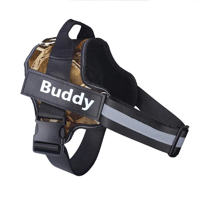 Personalized Dog Harness - Custom Name No Pull Harness with Handle and Reflective Strips