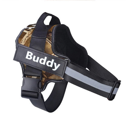 Personalized Dog Harness - Custom Name No Pull Harness with Handle and Reflective Strips