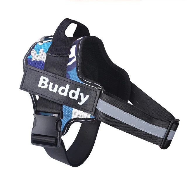 Personalized Dog Harness - Custom Name No Pull Harness with Handle and Reflective Strips