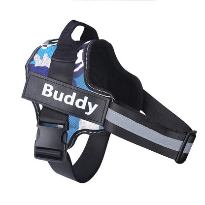 Personalized Dog Harness - Custom Name No Pull Harness with Handle and Reflective Strips