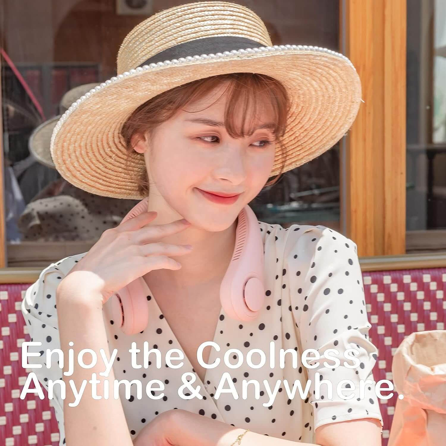 Enjoy the coolness of our cooling neck fan anytime, anywhere