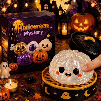 Ghost Halloween squishy toy with spooky character design