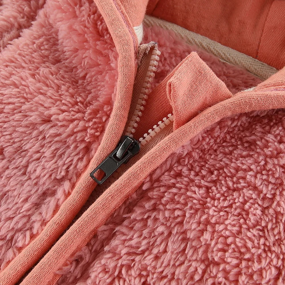 Infant Winter Jacket with Bear Ears - Cozy Baby Jacket for 0-2 Years