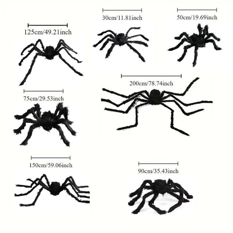 Giant Halloween Spider - Posable Hairy Spider Decoration