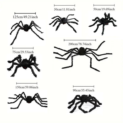 Giant Halloween Spider - Posable Hairy Spider Decoration