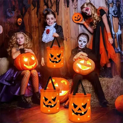 Light Up Halloween Trick or Treat Bag - Pumpkin Candy Bag