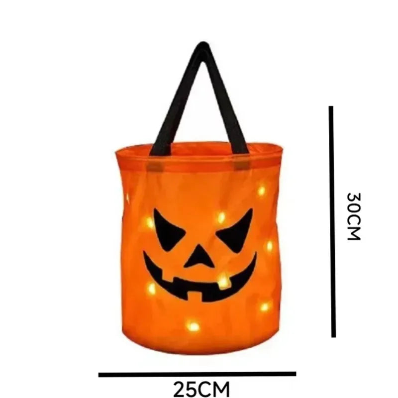 Light Up Halloween Trick or Treat Bag - Pumpkin Candy Bag
