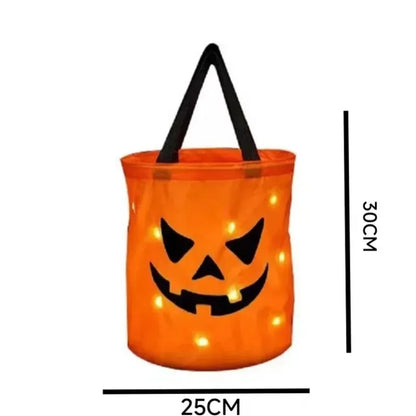 Light Up Halloween Trick or Treat Bag - Pumpkin Candy Bag