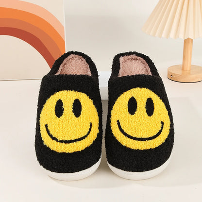 Happy Face Slippers – Plush Happy Face Slippers for Women