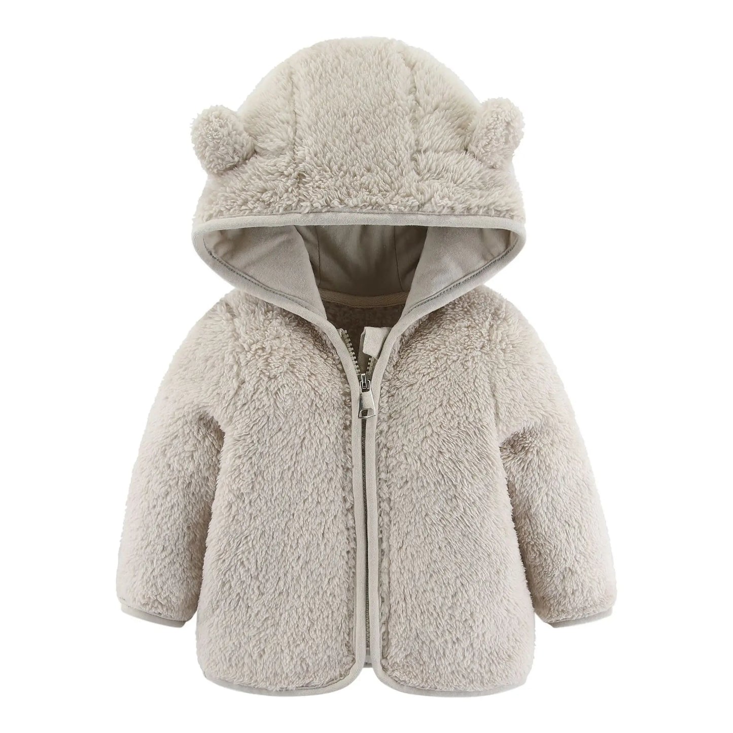 Infant Winter Jacket with Bear Ears - Cozy Baby Jacket for 0-2 Years