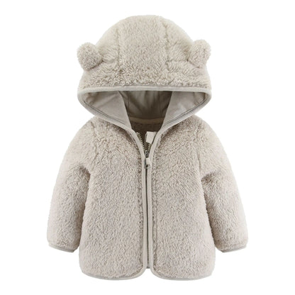 Infant Winter Jacket with Bear Ears - Cozy Baby Jacket for 0-2 Years