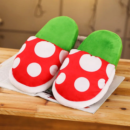 Mushroom Plant Slippers- Plush Plant Slippers