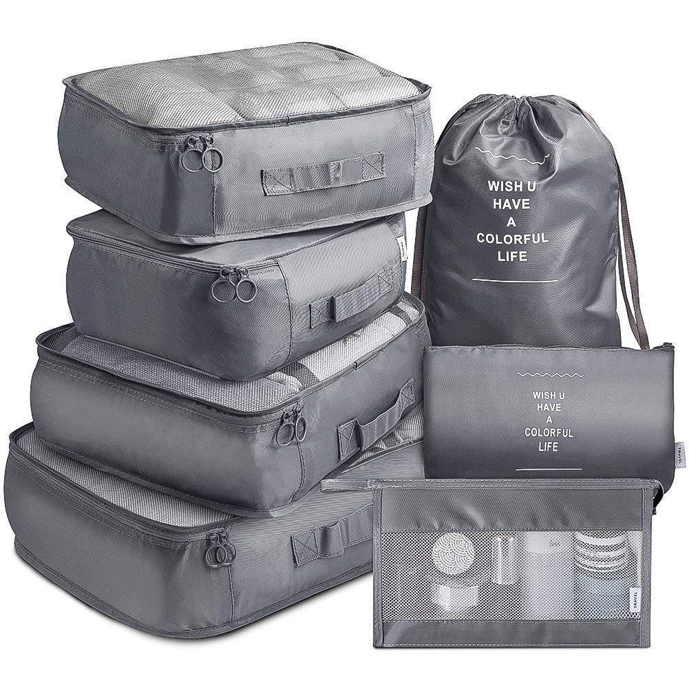 Packing Cubes Set - 7pcs Compression Packing Cubes for Travel