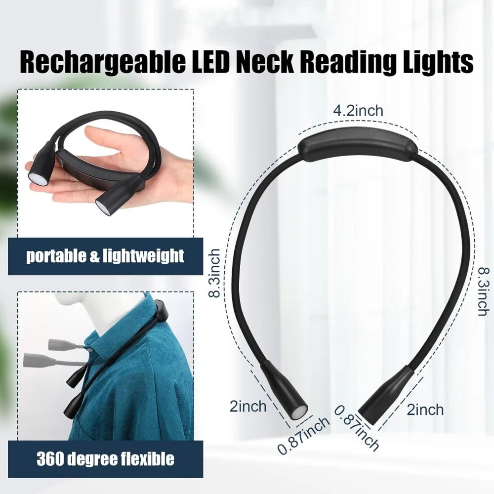 Neck Reading Light - Rechargeable Hands Free LED Light