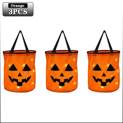 Light Up Halloween Trick or Treat Bag - Pumpkin Candy Bag