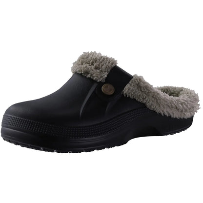 Women's Fur Lined Clogs - Cozy Slip-On Clog Shoes