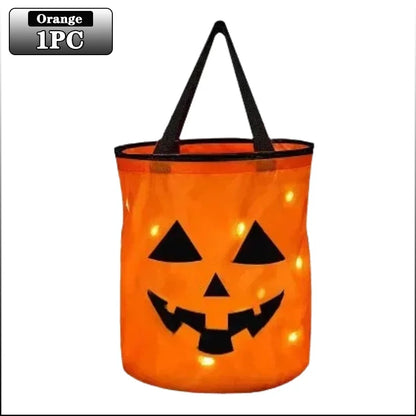 Light Up Halloween Trick or Treat Bag - Pumpkin Candy Bag