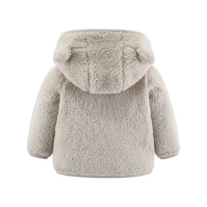 Infant Winter Jacket with Bear Ears - Cozy Baby Jacket for 0-2 Years