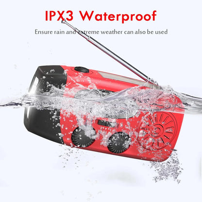Emergency Radio - Solar Hand Crank Power Bank & Flashlight