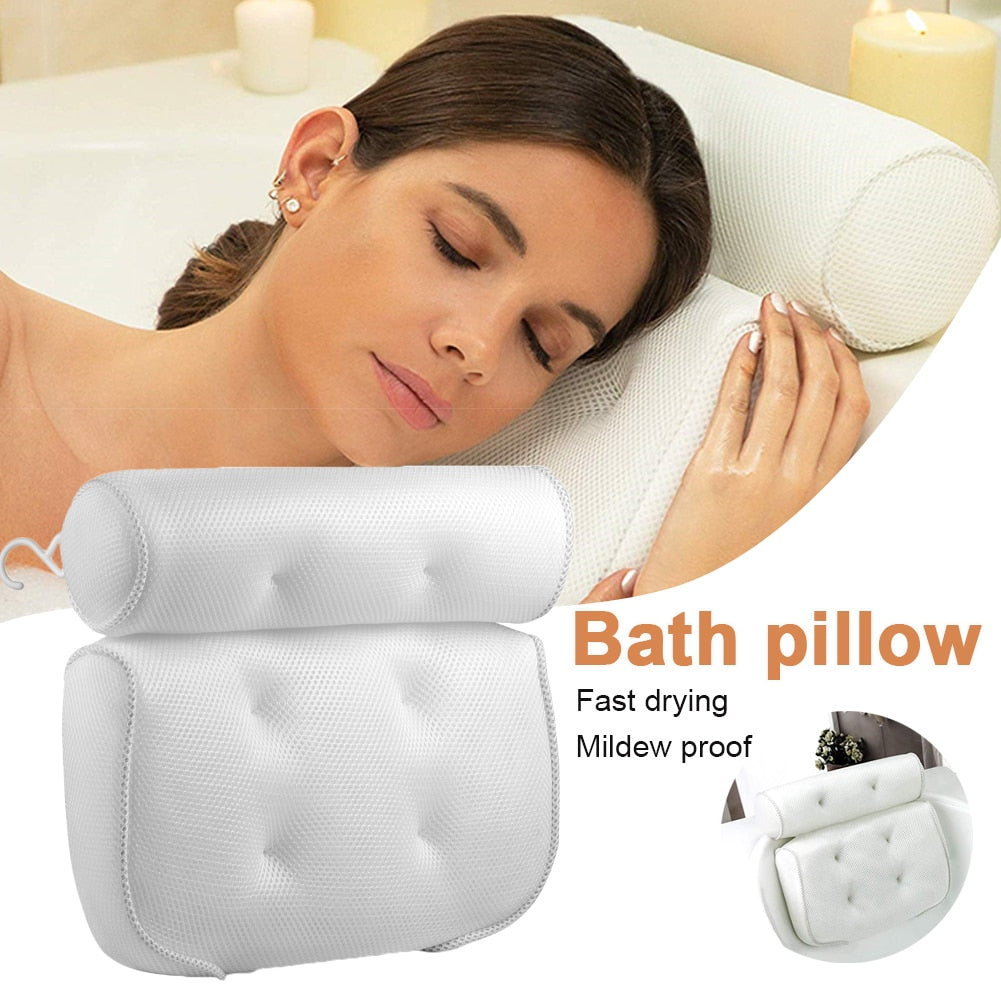 Bath Pillow for Bathtub - Soft Support for Neck, Head and Back – Wonderly