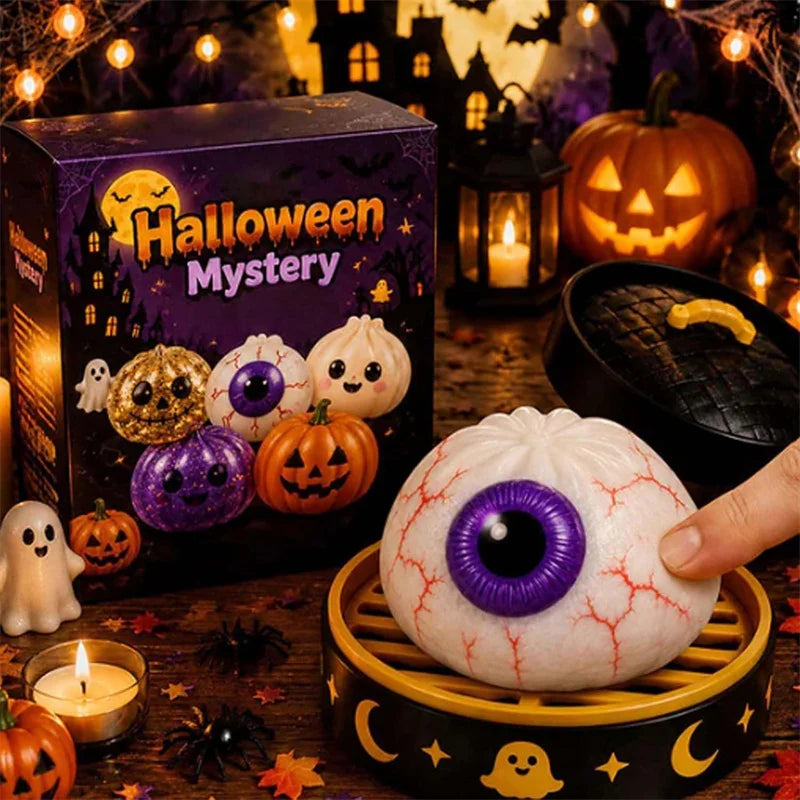  Creepy Eyeball Halloween  squishy toy with spooky character design