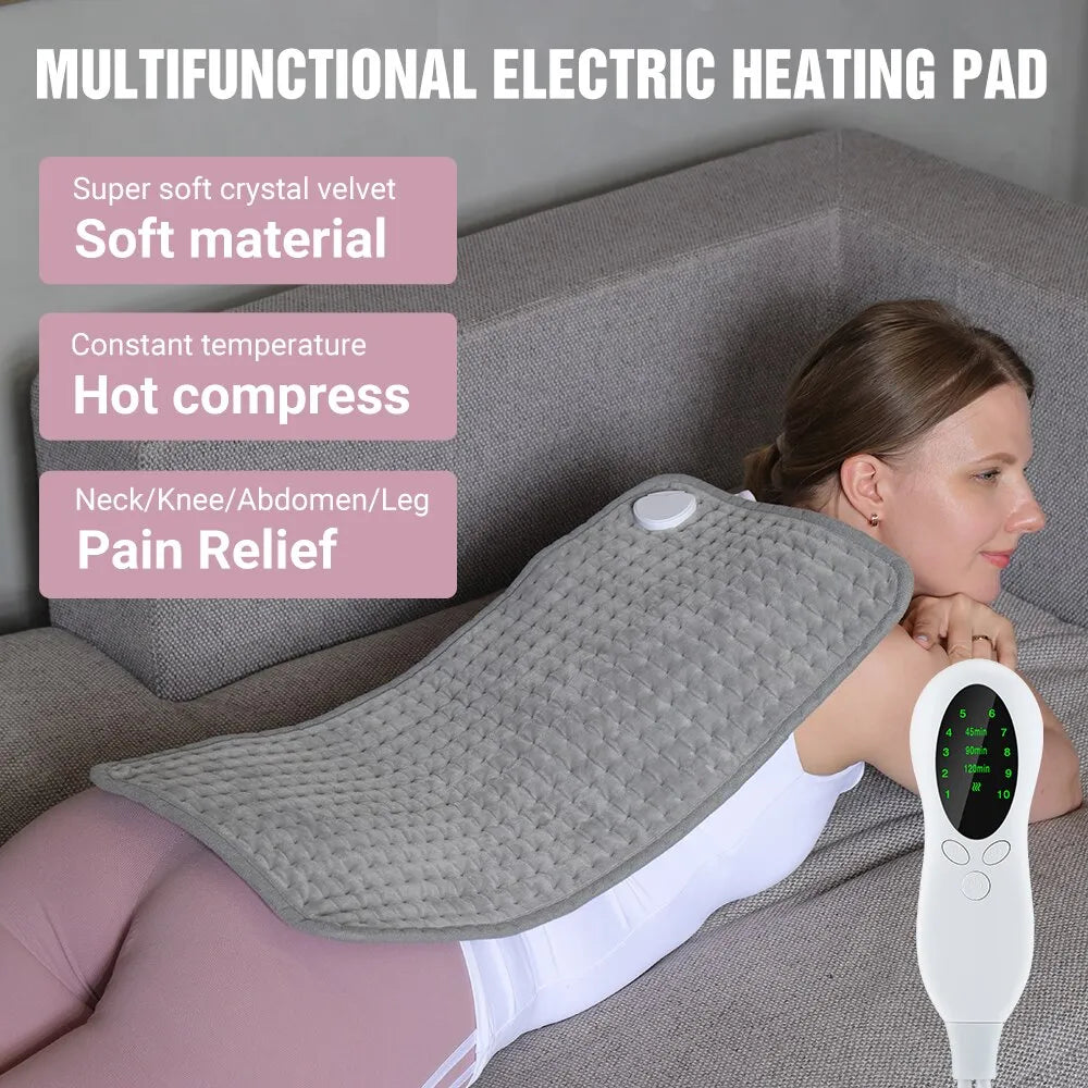 Electric Heating Pad - Massaging Weighted Heating Pad 59x30cm