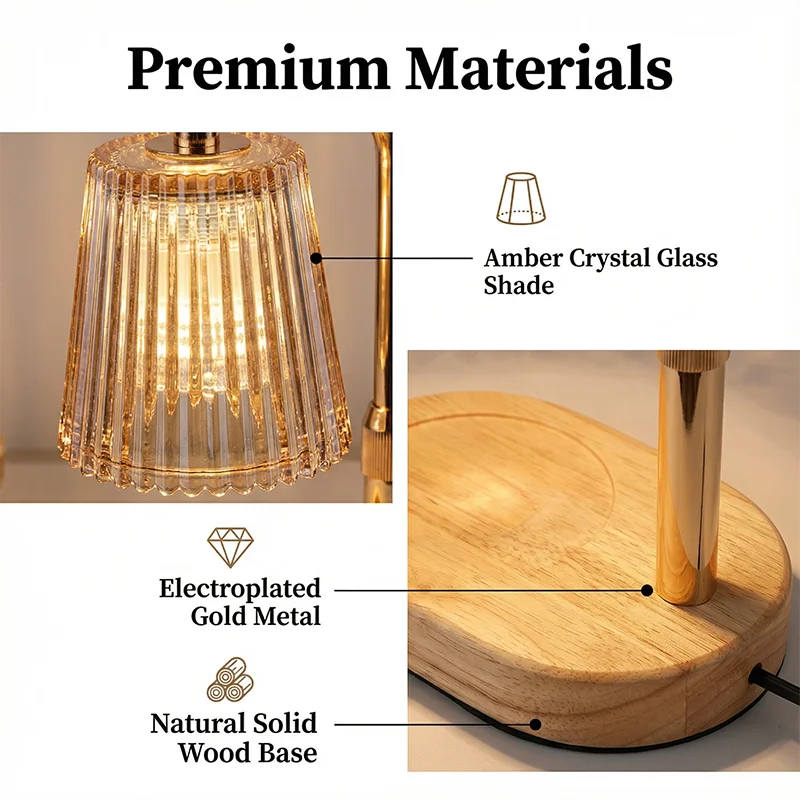 Candle Warmer Lamp with Timer and Dimmer