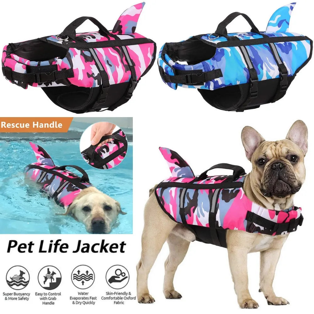 Dog Life Jacket - Camouflage Doggie Life jacket, Life Vest for Dogs