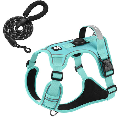 AirTag Dog Harness - Built-In AirTag Holder with Front and Back D-Rings