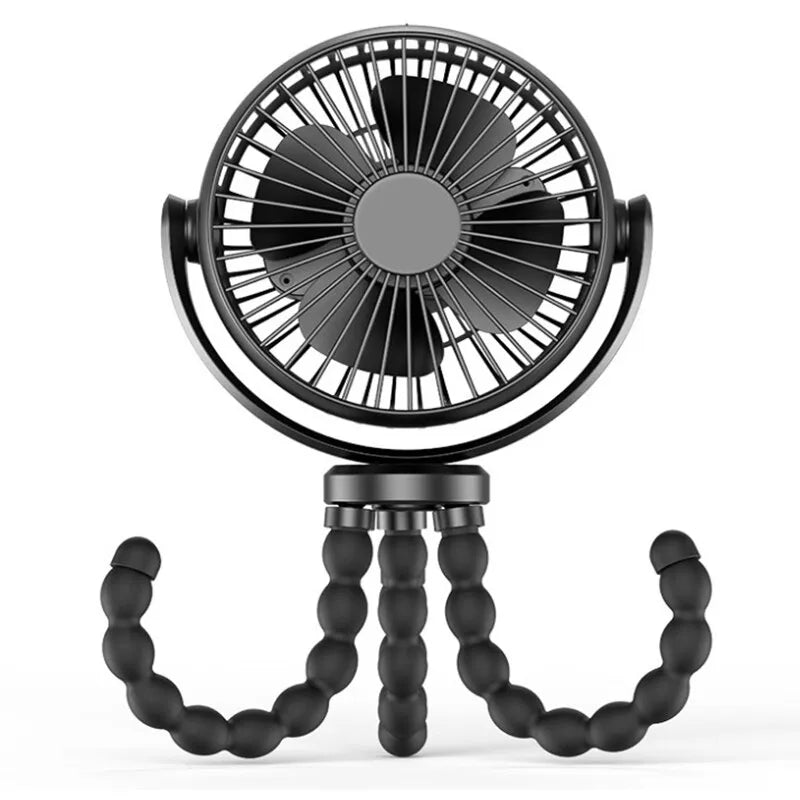 Stroller Fan - Top Rated Stroller Fan -Rechargeable Portable Fan for Stroller, Crib, Pram