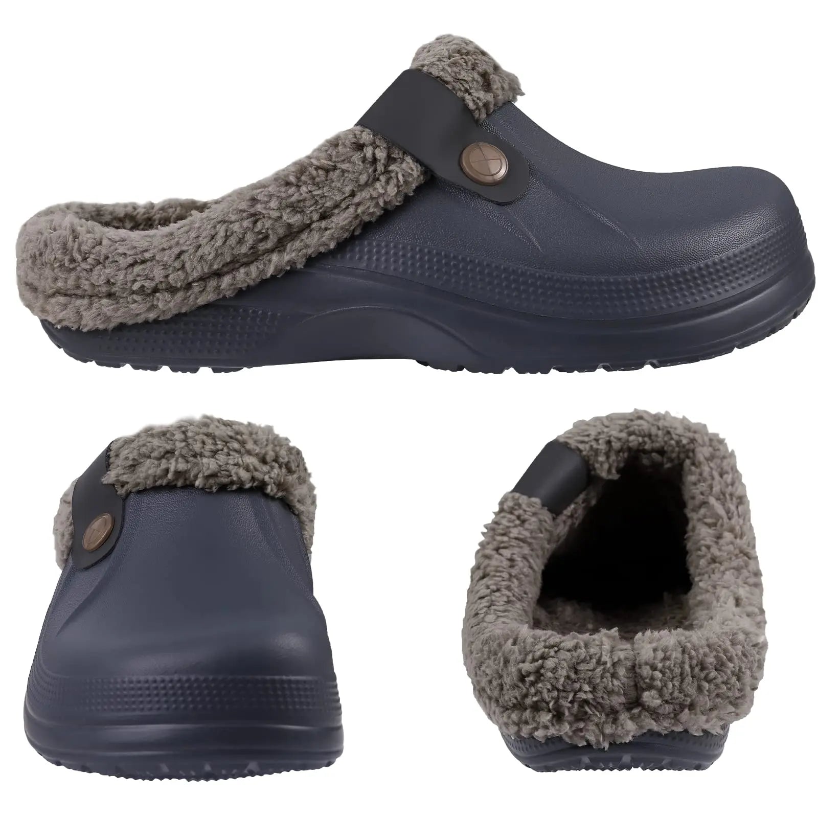 Women's Fur Lined Clogs - Cozy Slip-On Clog Shoes