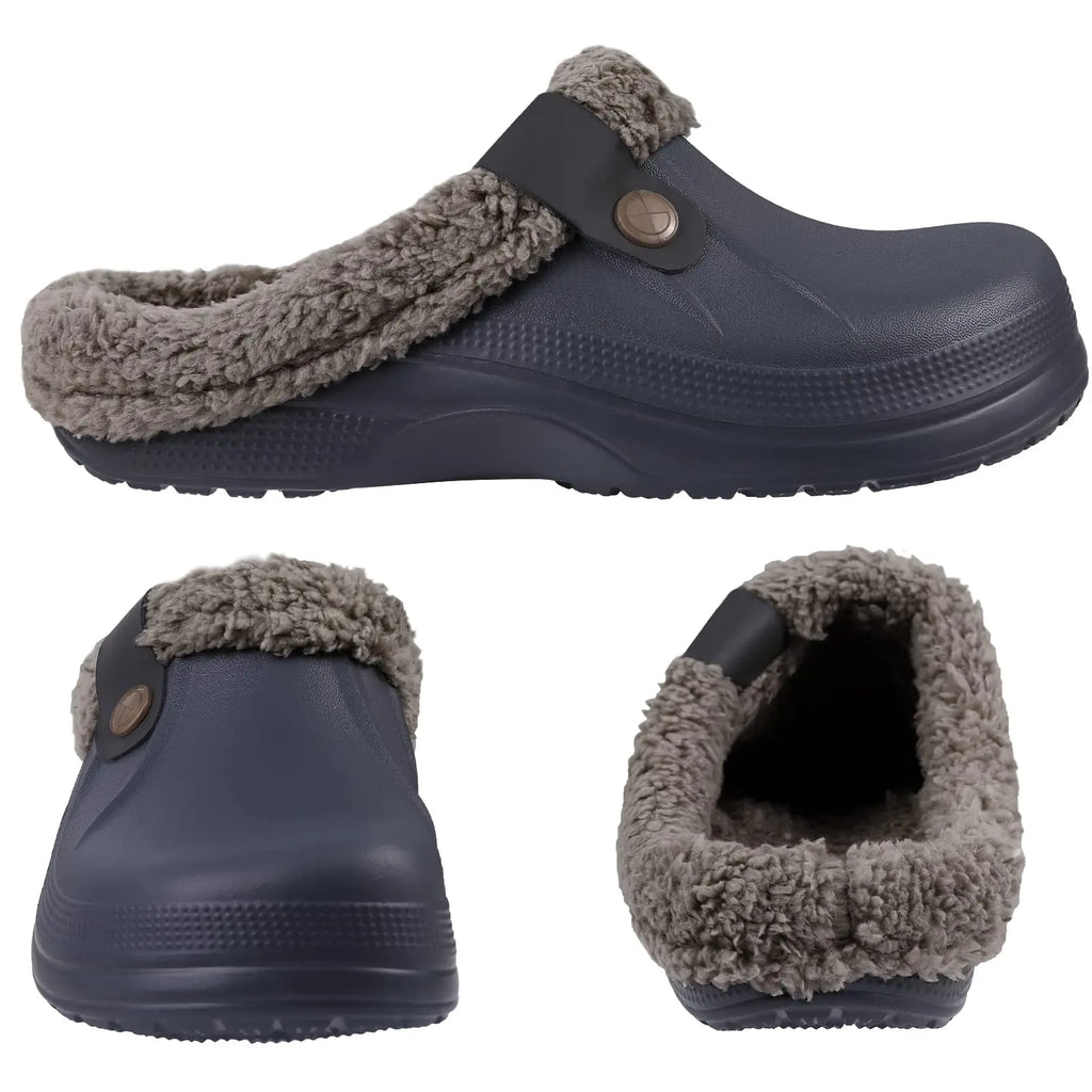 Women's Fur Lined Clogs - Cozy Slip-On Clog Shoes