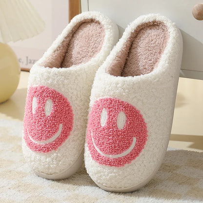 Happy Face Slippers – Plush Happy Face Slippers for Women