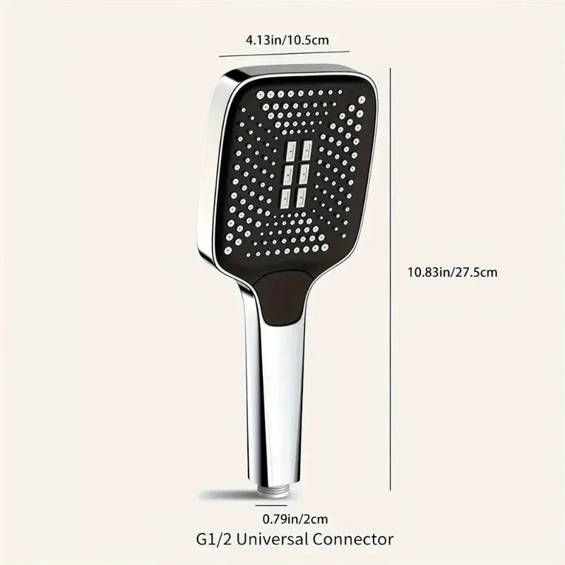 High Pressure Shower Head - 3 Mode Handheld Shower Head