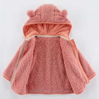Infant Winter Jacket with Bear Ears - Cozy Baby Jacket for 0-2 Years