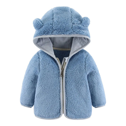 Infant Winter Jacket with Bear Ears - Cozy Baby Jacket for 0-2 Years