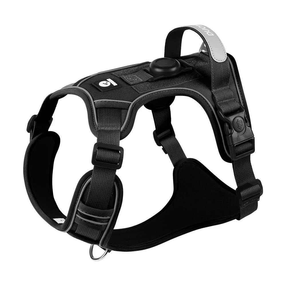 AirTag Dog Harness - Built-In AirTag Holder with Front and Back D-Rings