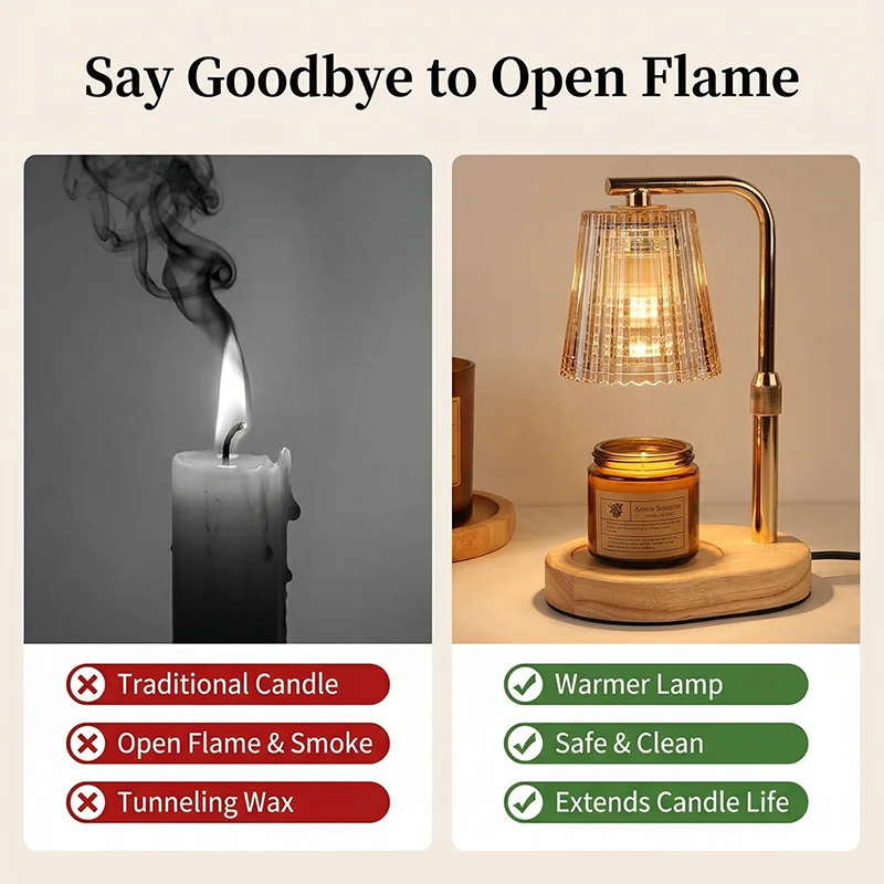 Candle Warmer Lamp with Timer and Dimmer