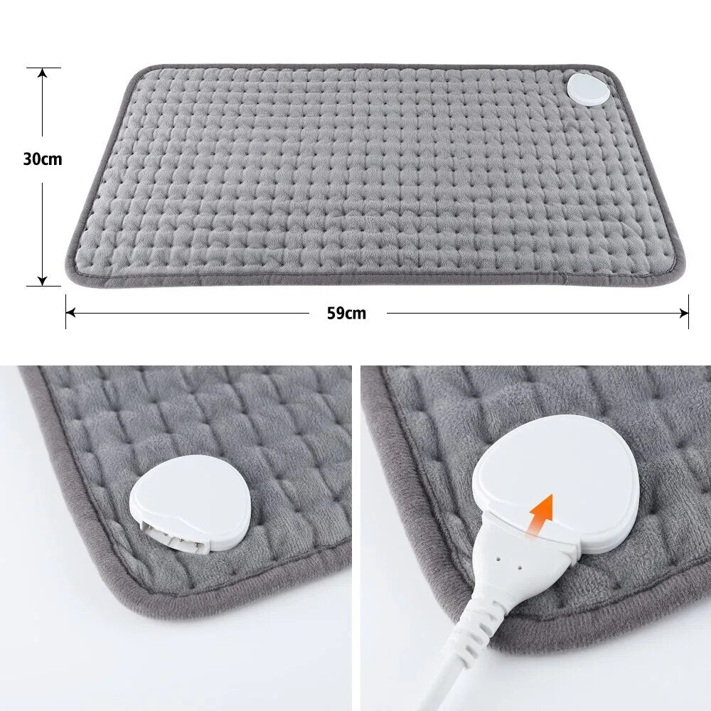 Electric Heating Pad - Massaging Weighted Heating Pad 30 x 60cm