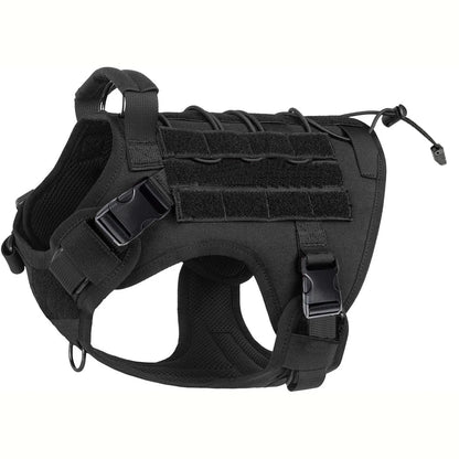 Tactical Dog Harness - No Pull Harness with Metal Buckles and Handle