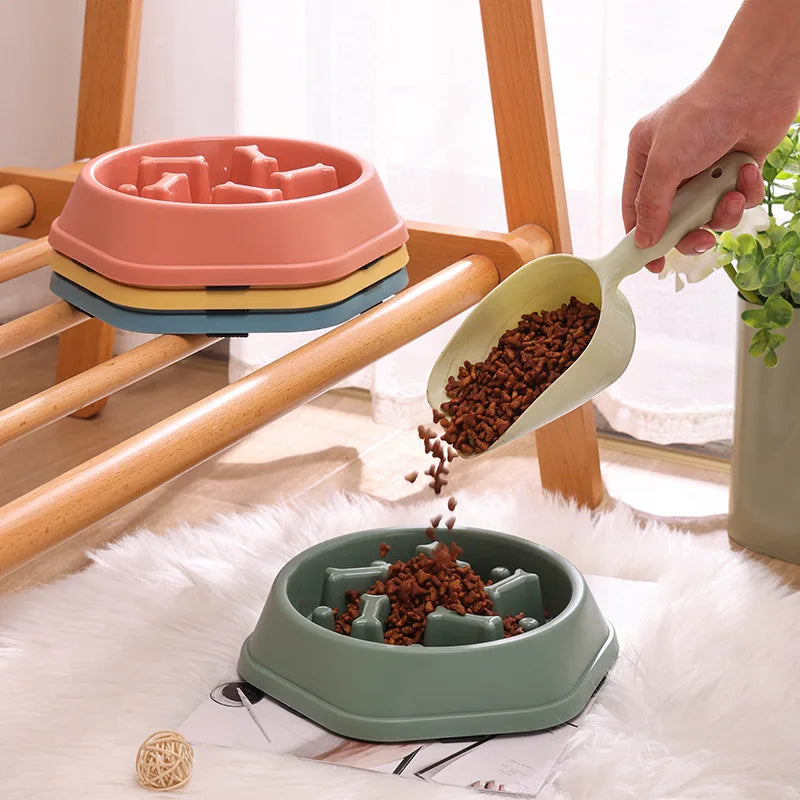 Slow Feeder Dog Bowl - Puzzle Bowl for Wet & Dry Food
