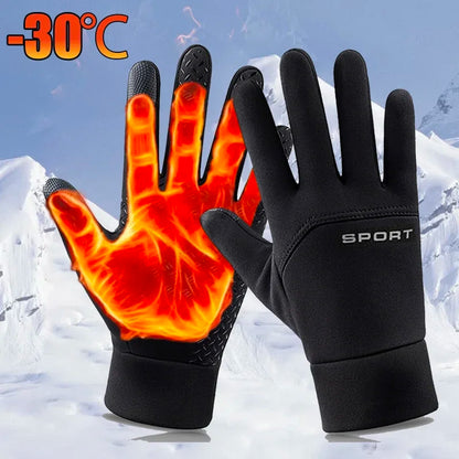Touchscreen Thermal Gloves – Water Resistant Fleece-Lined Winter Gloves