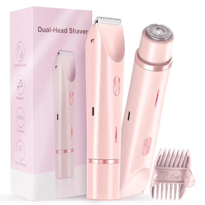 2-in-1 Women's Electric Razor – Silky Smooth Bikini Hair Trimmer, No Irritation